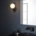 Edgeware Bathroom Wall Light Matt black &amp; matt opal glass additional 2
