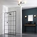 Edgeware Bathroom Wall Light Matt black &amp; matt opal glass additional 3