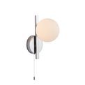 Edgeware Bathroom Wall Light Chrome plate &amp; matt opal glass additional 1