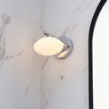 Farndon Bathroom Wall Light Chrome plate &amp; opal glass additional 3