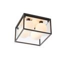 Felton 4 Light Bathroom Semi Flush Matt black &amp; matt opal glass additional 1