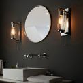 Finchley Bathroom Wall Light Chrome plate &amp; clear glass additional 3