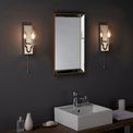Fleet Bathoom Wall Light Polished nickel plate &amp; clear crystal additional 2