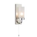 Flowton Bathroom Wall Light Chrome plate &amp; frosted glass additional 1
