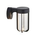 Forton Outdoor Wall Light Matt black finish &amp; clear glass additional 2