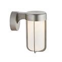 Forton Outdoor Wall Light Brushed silver finish &amp; frosted glass additional 1