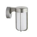 Forton Outdoor Wall Light Brushed silver finish &amp; frosted glass additional 3