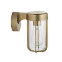 Forton Outdoor Wall Light Brushed gold finish &amp; clear glass additional 3