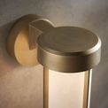 Forton Outdoor Wall Light Brushed gold finish &amp; frosted glass additional 2