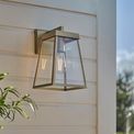 Frampton Outdoor Wall Light Brushed gold finish &amp; clear glass additional 2