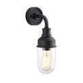 Frensham Outdoor Wall Light Matt black &amp; clear glass additional 1