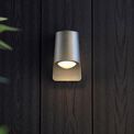 Gathurst Outdoor Wall Light Brushed silver finish &amp; frosted glass additional 2