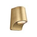 Gathurst Outdoor Wall Light Brushed gold finish &amp; frosted glass additional 1
