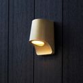 Gathurst Outdoor Wall Light Brushed gold finish &amp; frosted glass additional 3
