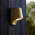 Gathurst Outdoor Wall Light Brushed gold finish &amp; frosted glass additional 2