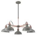 Bronx Telescopic 5 Light, 5 x E27, Sand Grey/Copper/White additional 8