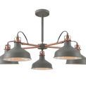 Bronx Telescopic 5 Light, 5 x E27, Sand Grey/Copper/White additional 7