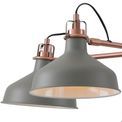 Bronx Telescopic 5 Light, 5 x E27, Sand Grey/Copper/White additional 12