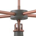 Bronx Telescopic 5 Light, 5 x E27, Sand Grey/Copper/White additional 10