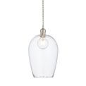 Golborne Large Pendant Bright nickel plate &amp; clear hammered glass additional 1