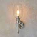 Goodmayes Wall light Bright nickel plate &amp; clear glass additional 3