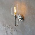 Goodmayes Wall light Bright nickel plate &amp; clear glass additional 2