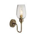 Goodmayes Wall light Antique brass plate &amp; clear glass additional 1