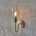 Goodmayes Wall light Antique brass plate &amp; clear glass additional 3