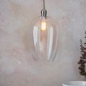 Golborne Large Pendant Bright nickel plate &amp; clear glass additional 3