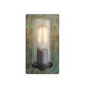 Goswick Wall Light Verdigris bronze plate &amp; clear glass additional 1
