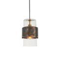 Goswick Pendant Bronze patina plate &amp; clear glass additional 1