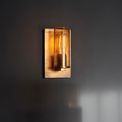 Goswick Wall Light Brass patina &amp; champagne lustre glass additional 2