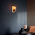 Goswick Wall Light Brass patina &amp; champagne lustre glass additional 3