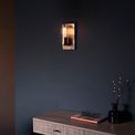 Goswick Wall Light Bronze patina plate &amp; clear glass additional 2