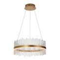 Grange Medium Pendant Brushed gold plated finish &amp; clear glass additional 1