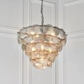 Haltham 9 Light Pendant Antique silver paint &amp; mercury glass additional 2
