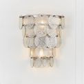 Haltham 2 Light Wall Light Antique silver paint &amp; mercury glass additional 3