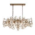 Hamilton 6 Light Pendant Aged gold paint &amp; champagne lustre glass additional 1