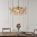 Hamilton 4 Light Pendant Aged gold paint &amp; champagne lustre glass additional 2