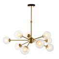 Kelham 9 Light Pendant Satin brass plate &amp; clear/frosted glass additional 1