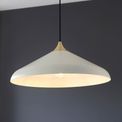 Kendal Single Pendant Warm white &amp; brushed brass plate additional 3