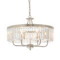 Kilbane 6 Light Pendant Bright nickel plate &amp; clear cut glass additional 1
