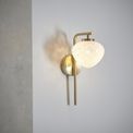 Kilnwick Wall Light Satin brass plate &amp; white confetti glass additional 3