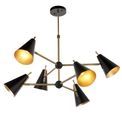 Lythe 6 Light Pendant Matt antique brass plate &amp; matt black additional 1