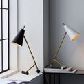 Lythe Task Table Lamp Matt antique brass plate &amp; matt black additional 2