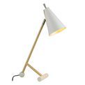 Lythe Task Table Lamp Satin brass plate &amp; matt white paint additional 1