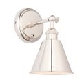 Maiden Single Wall Light Bright nickel plate additional 1