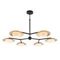 Manston 6 Light Pendant Gold &amp; dark bronze finish with opal glass additional 1