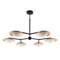 Manston 6 Light Pendant Gold &amp; dark bronze finish with opal glass additional 3