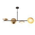 Manston 4 Light Pendant Bar Gold &amp; dark bronze finish with opal glass additional 1